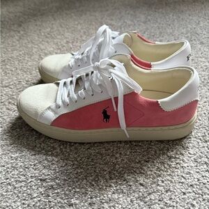 Ralph Lauren Pink and White Sneakers